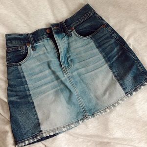 Madewell denim mini skirt